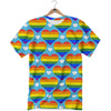 Pride Heart Rainbow LGBT Print Pattern T-Shirt-grizzshop