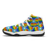 Pride Heart Rainbow LGBT Print Pattern White Bball Shoes-grizzshop