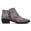 Pride Zigzag Rainbow Gay Print Pattern Ankle Boots-grizzshop