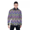 Pride Zigzag Rainbow Gay Print Pattern Baseball Jacket-grizzshop