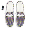 Pride Zigzag Rainbow Gay Print Pattern Black Loafers-grizzshop