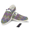 Pride Zigzag Rainbow Gay Print Pattern Black Loafers-grizzshop