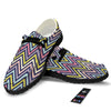 Pride Zigzag Rainbow Gay Print Pattern Black Loafers-grizzshop