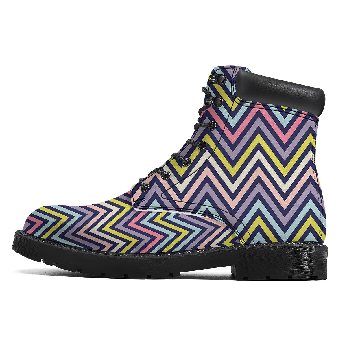 Pride Zigzag Rainbow Gay Print Pattern Boots-grizzshop