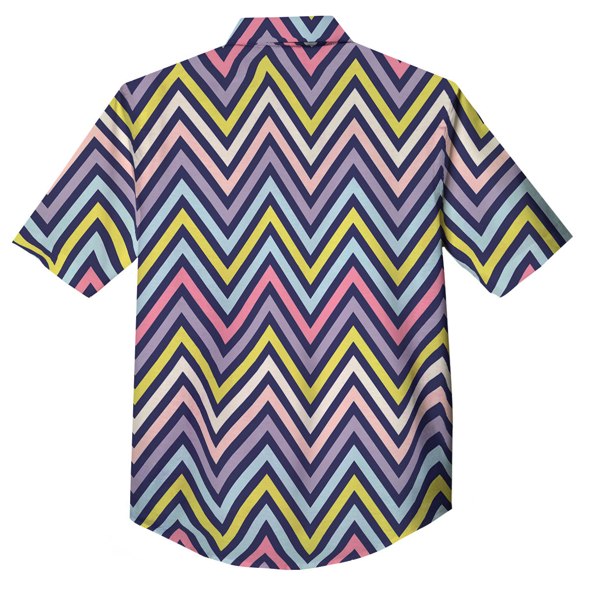 Pride Zigzag Rainbow Gay Print Pattern Button Up Shirt-grizzshop