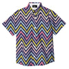 Pride Zigzag Rainbow Gay Print Pattern Button Up Shirt-grizzshop