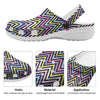 Pride Zigzag Rainbow Gay Print Pattern Clog-grizzshop