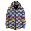 Pride Zigzag Rainbow Gay Print Pattern Down Jacket-grizzshop