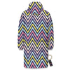 Pride Zigzag Rainbow Gay Print Pattern Long Down Jacket-grizzshop