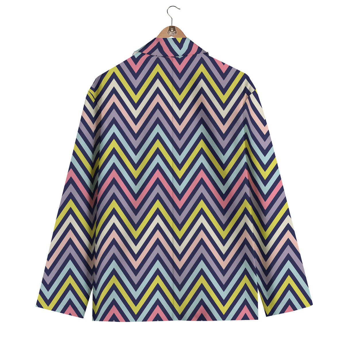 Pride Zigzag Rainbow Gay Print Pattern Men's Blazer-grizzshop