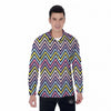 Pride Zigzag Rainbow Gay Print Pattern Men's Long Sleeve Shirts-grizzshop