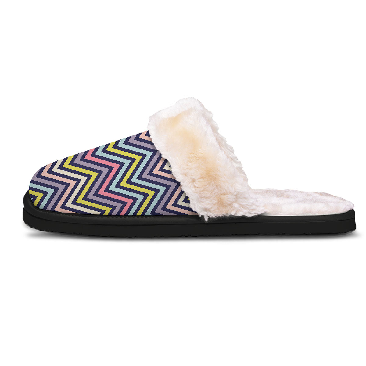 Pride Zigzag Rainbow Gay Print Pattern Slippers-grizzshop