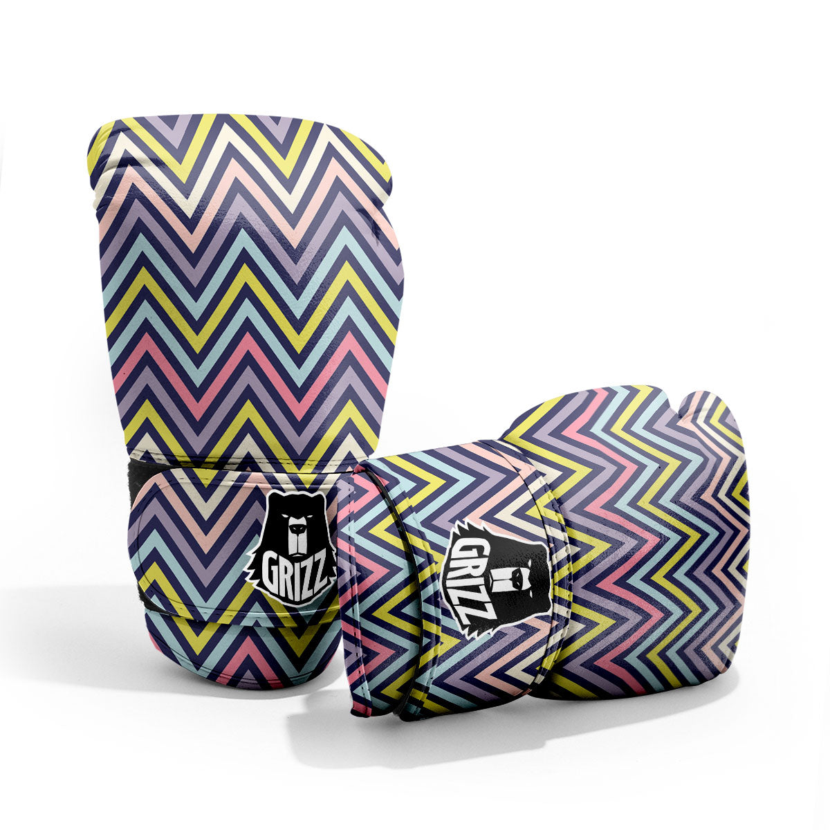 Pride Zigzag Rainbow Gay Print Pattern Pro Boxing Glove