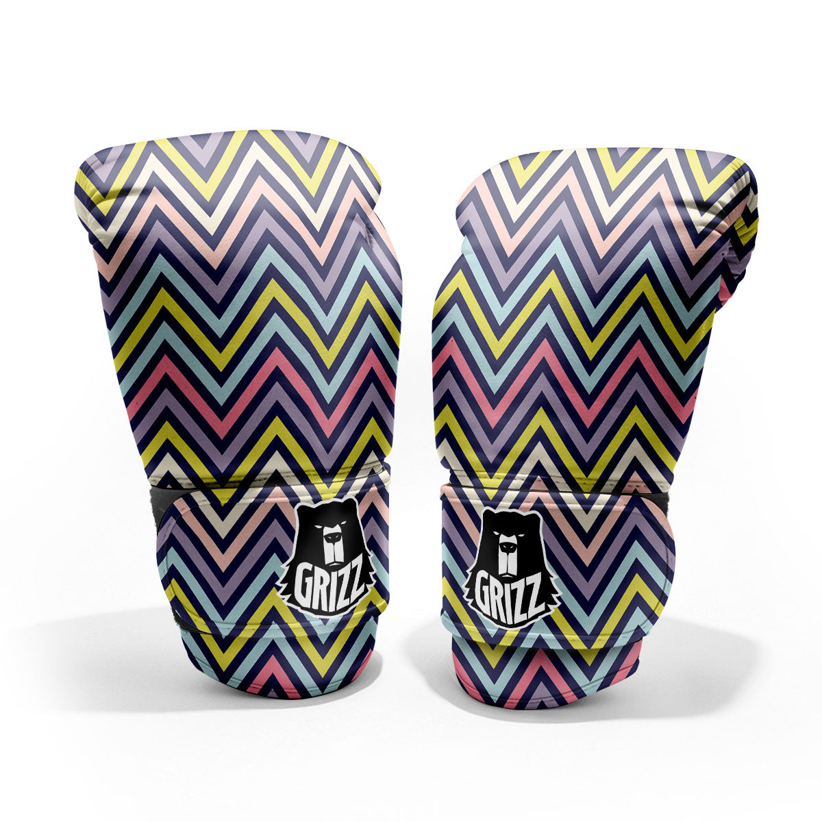Pride Zigzag Rainbow Gay Print Pattern Pro Boxing Glove