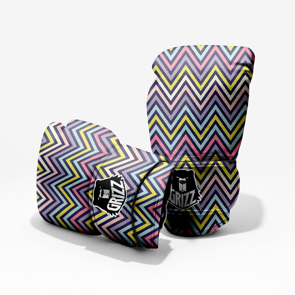Pride Zigzag Rainbow Gay Print Pattern Pro Boxing Glove