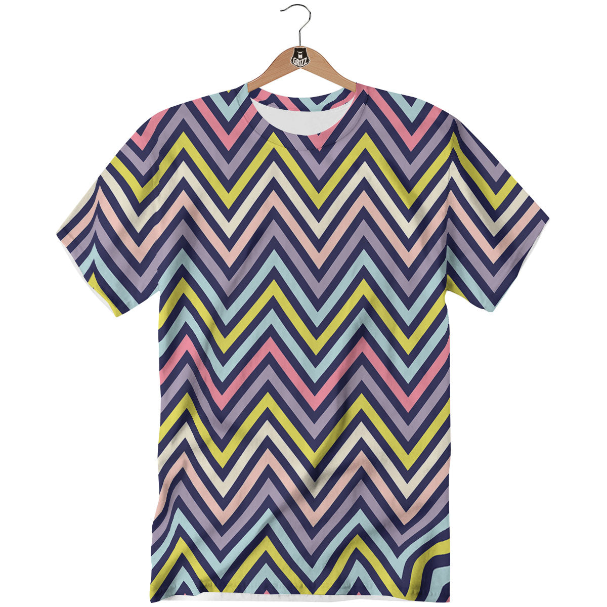 Pride Zigzag Rainbow Gay Print Pattern T-Shirt-grizzshop