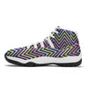 Pride Zigzag Rainbow Gay Print Pattern White Bball Shoes-grizzshop