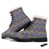 Pride Zigzag Rainbow Gay Print Pattern Winter Boots-grizzshop