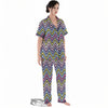 Pride Zigzag Rainbow Gay Print Pattern Women's Pajamas Set-grizzshop