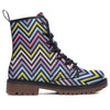 Pride Zigzag Rainbow Gay Print Pattern Work Boots-grizzshop