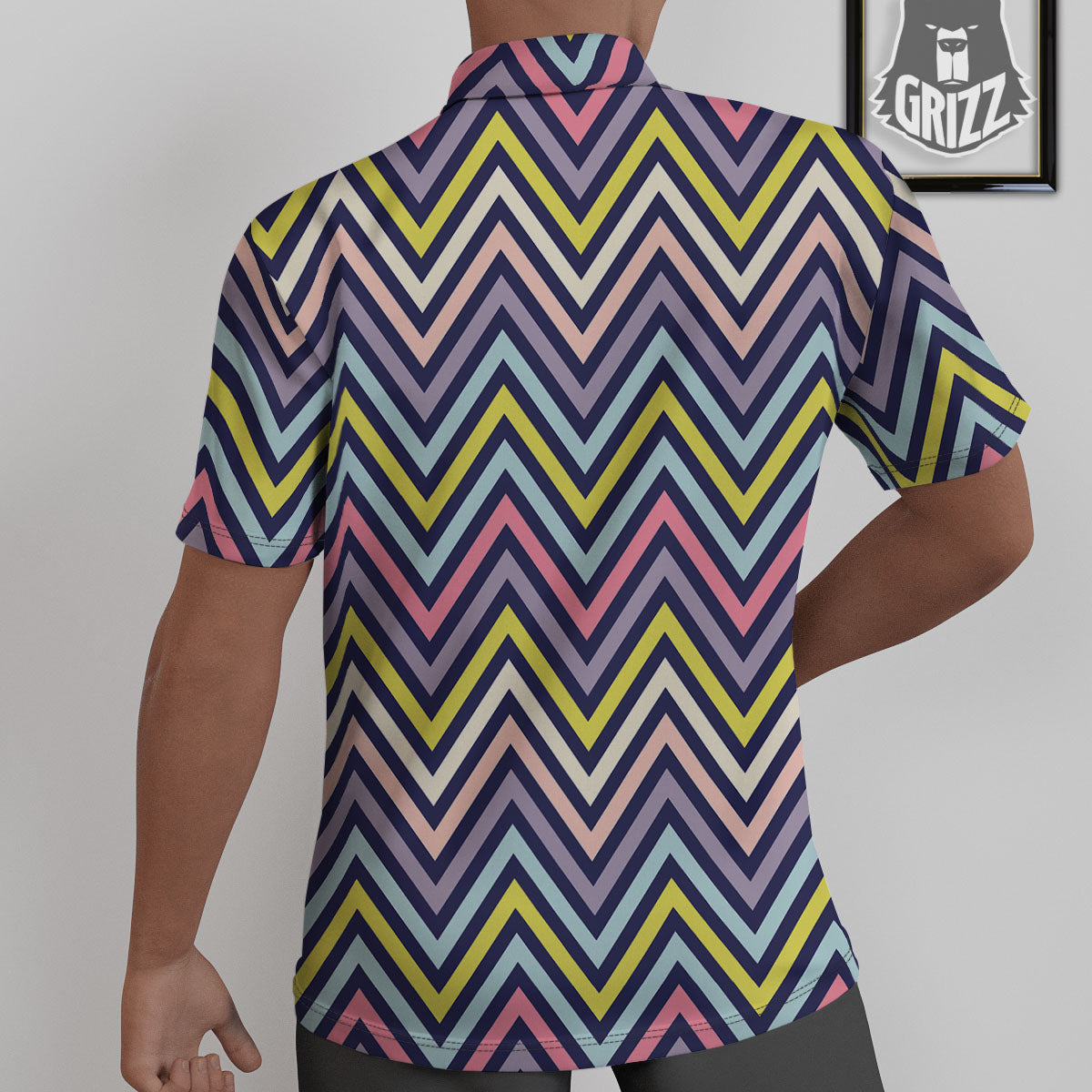 Pride Zigzag Rainbow Gay Print Pattern Untucked Shirts-grizzshop