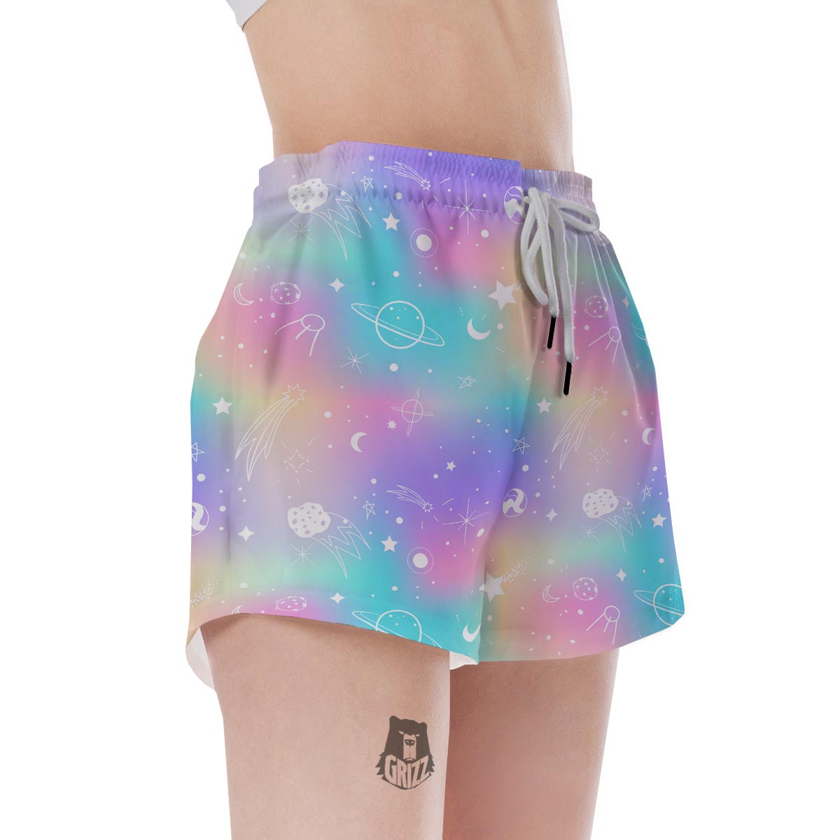 Print Holographic Women's Shorts-grizzshop
