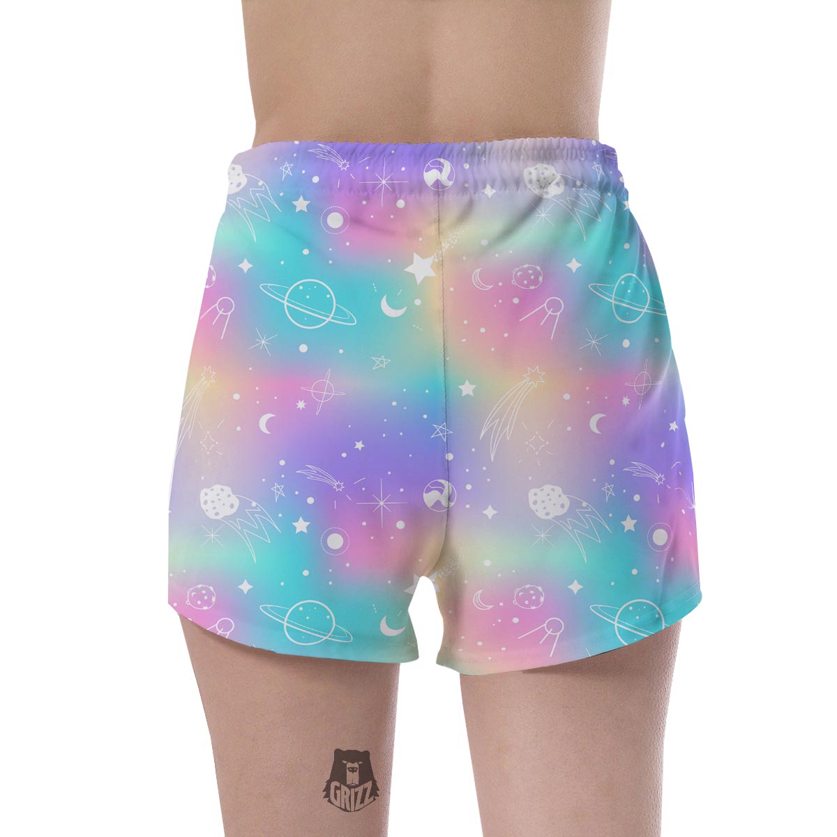 Print Holographic Women's Shorts-grizzshop