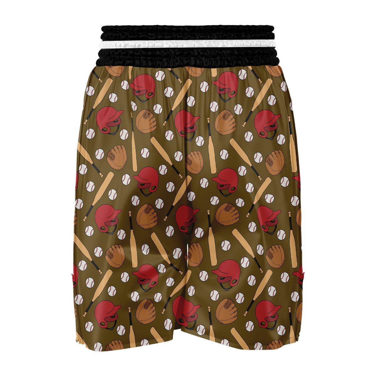 Print Pattern Baseball Boxing Shorts-grizzshop
