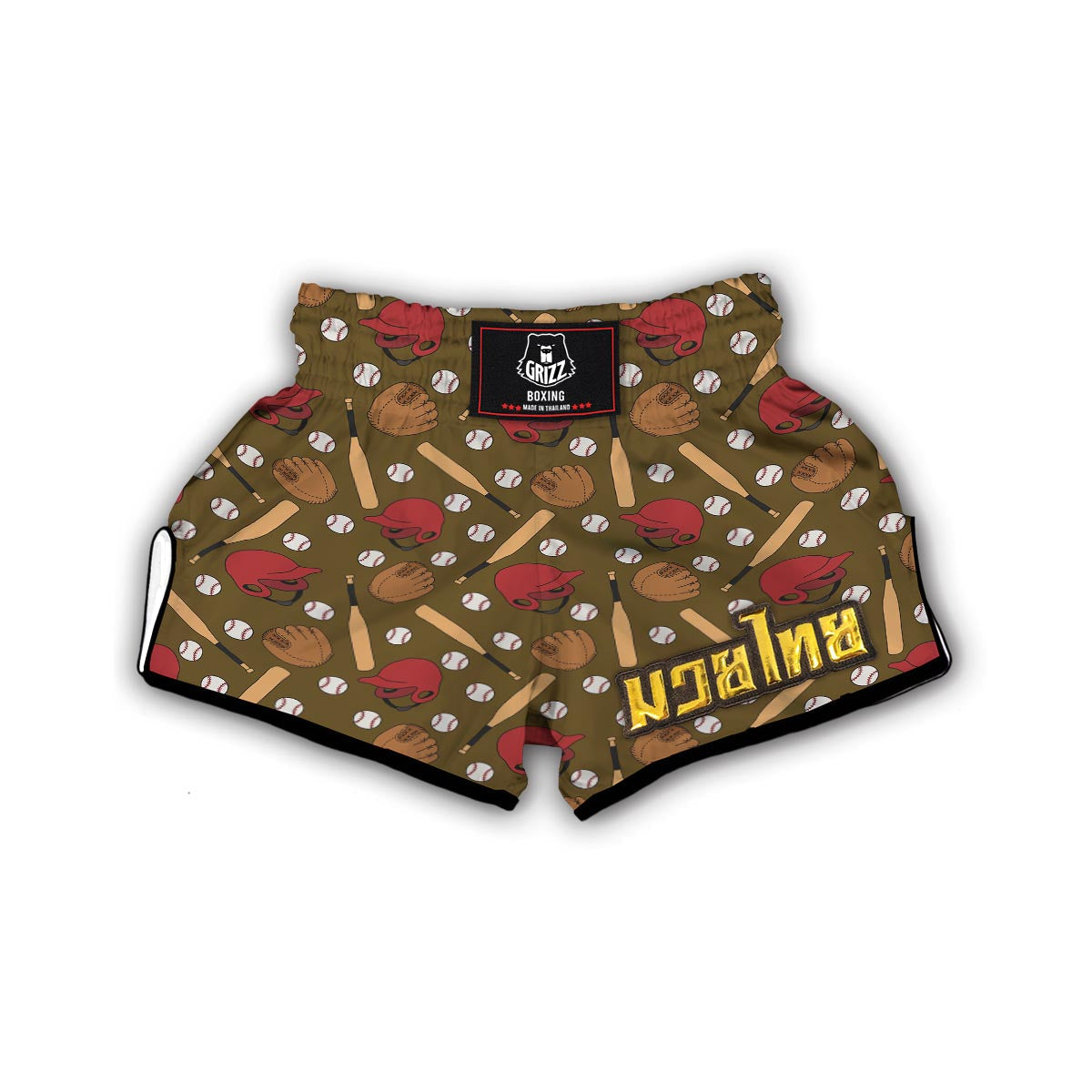 Print Pattern Baseball Muay Thai Boxing Shorts-grizzshop