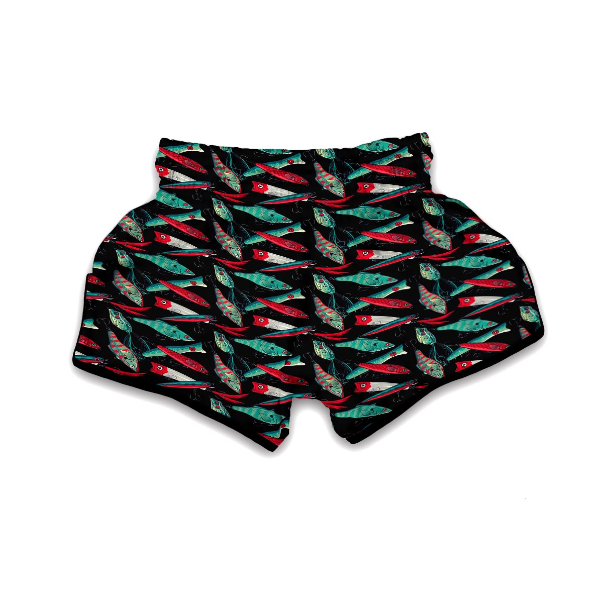Print Pattern Bass Fishing Bait Muay Thai Boxing Shorts-grizzshop