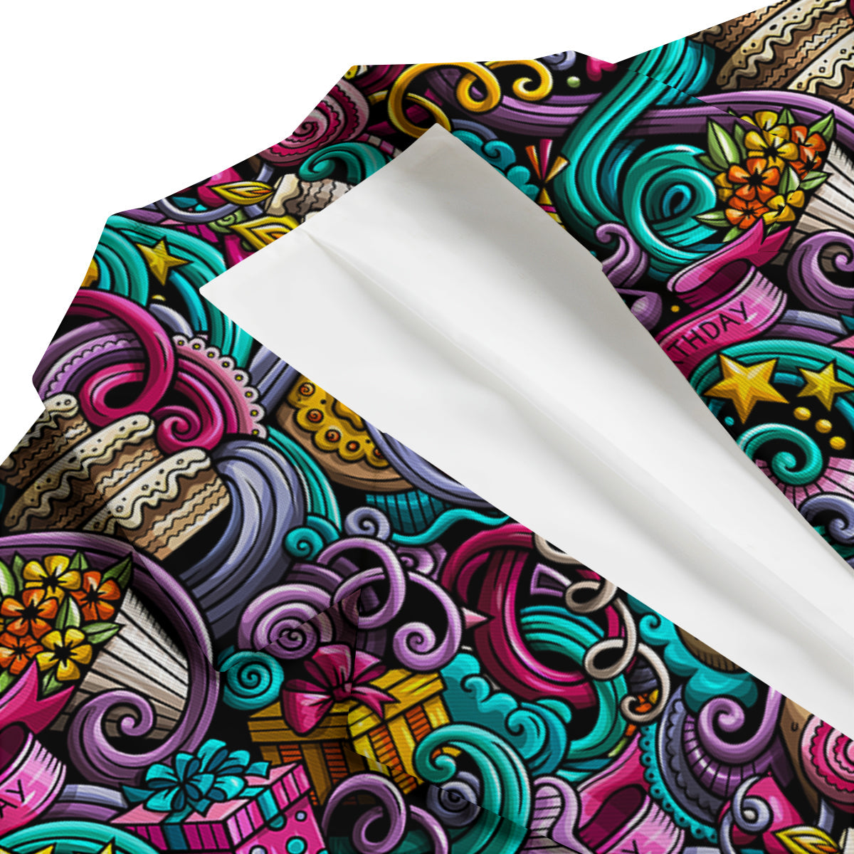 Print Pattern Birthday Men's Blazer-grizzshop