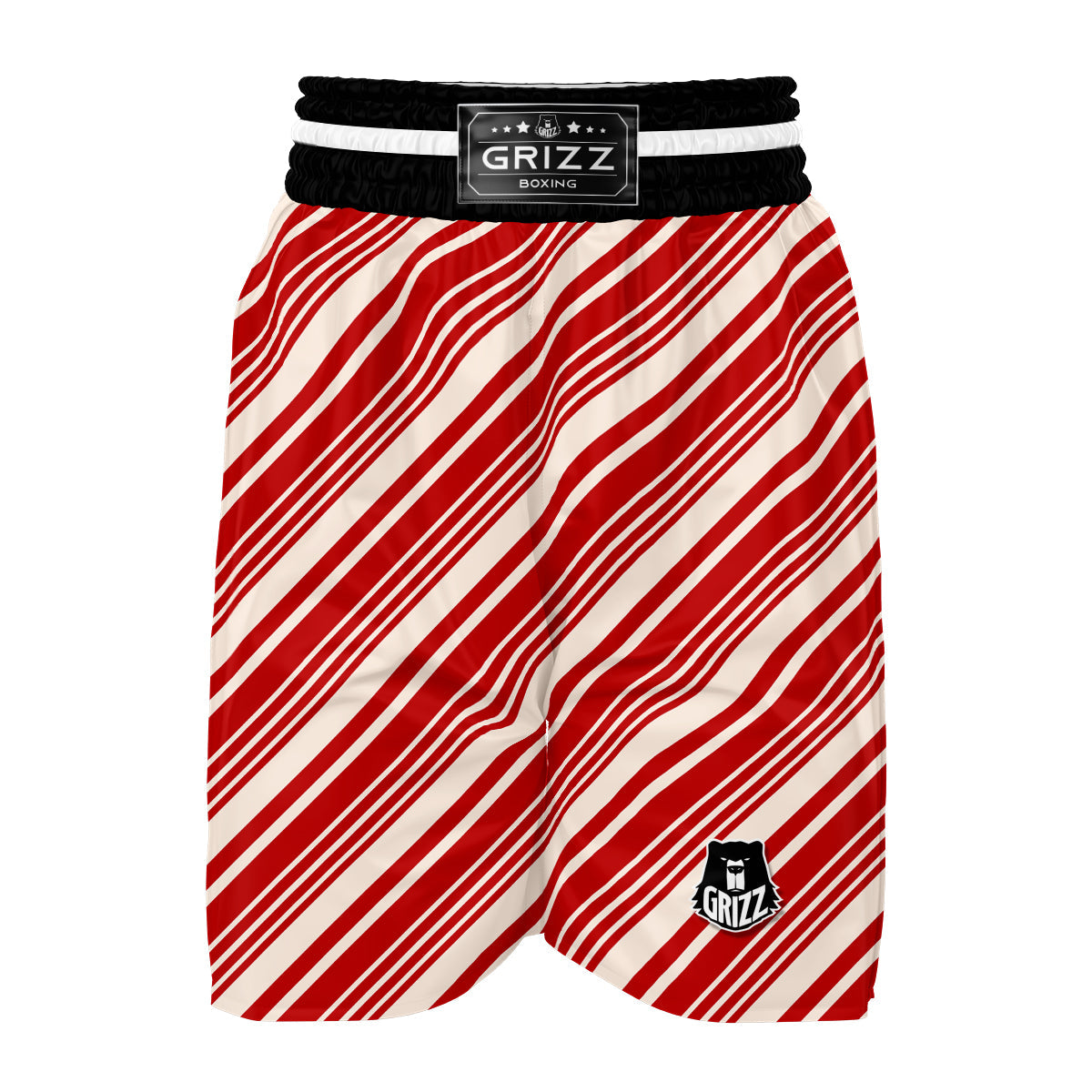 Print Pattern Cady Cane Boxing Shorts-grizzshop