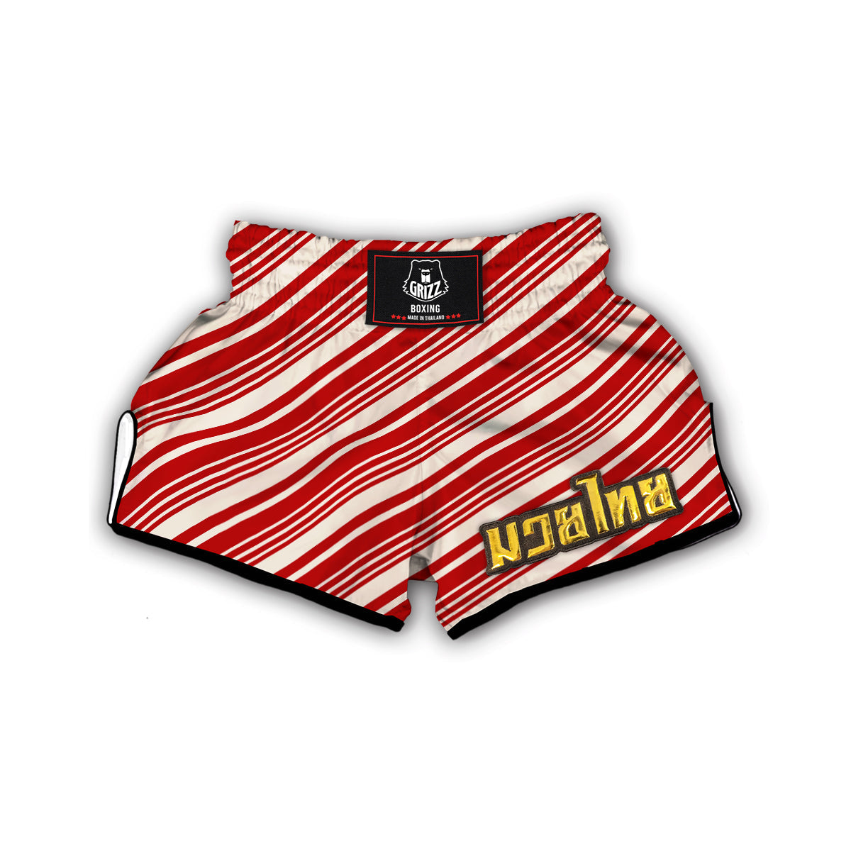 Print Pattern Cady Cane Muay Thai Boxing Shorts-grizzshop