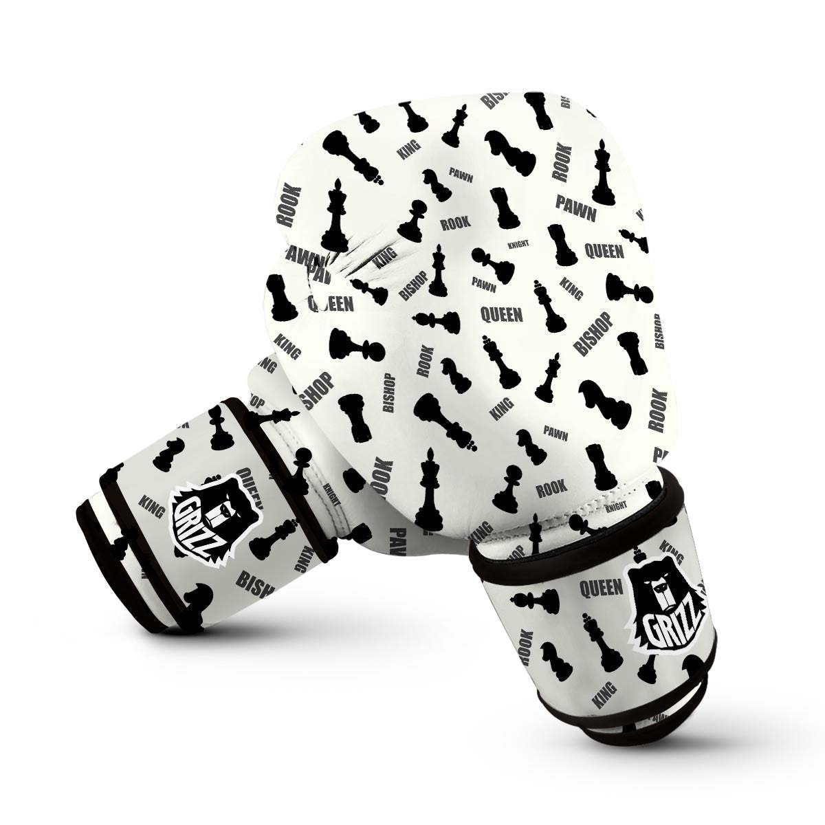 Print Pattern Chess Boxing Gloves-grizzshop