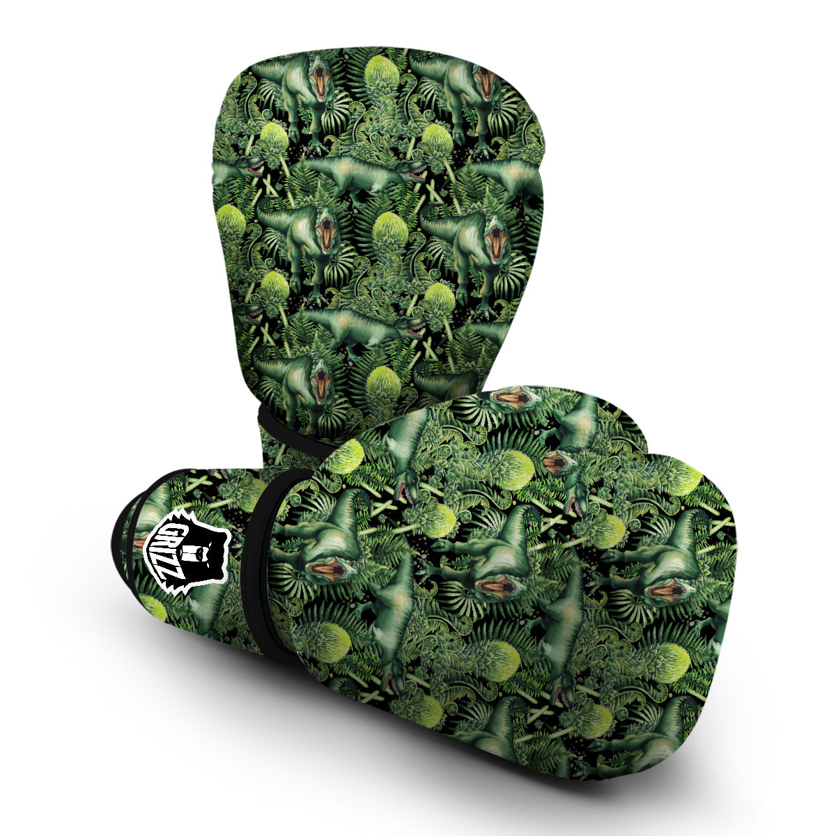 Print Pattern Dinosaur T rex Boxing Gloves-grizzshop