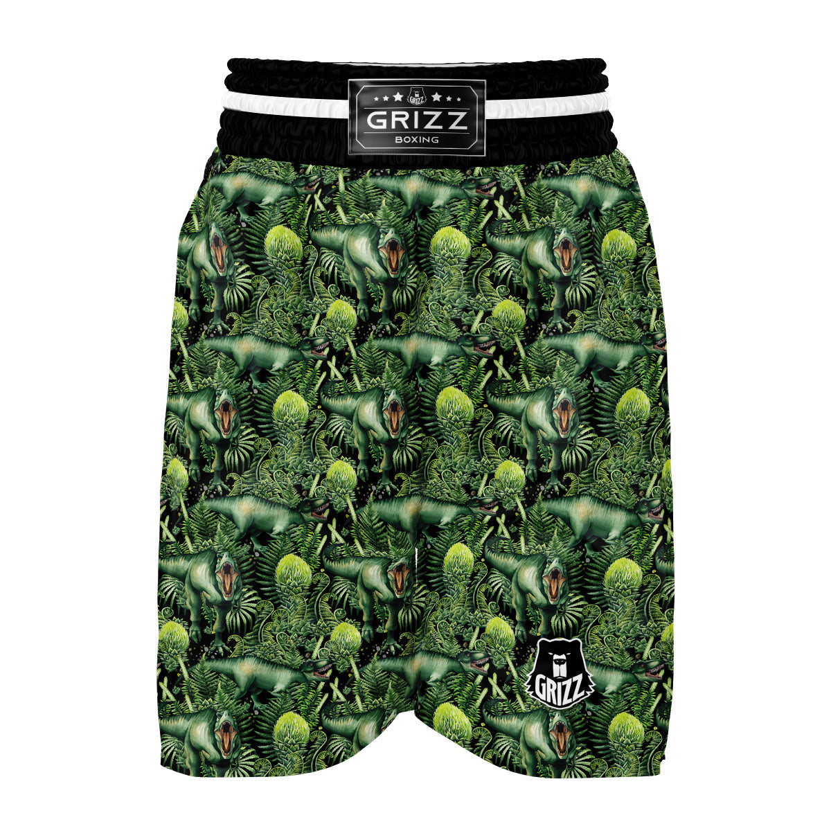 Print Pattern Dinosaur T rex Boxing Shorts-grizzshop