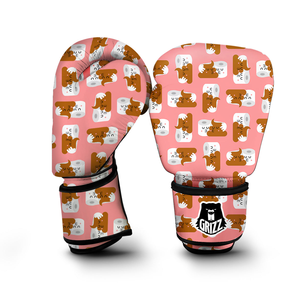 Print Pattern Emoji Poop Boxing Gloves-grizzshop