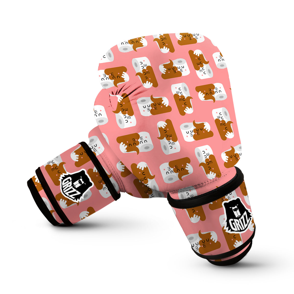 Print Pattern Emoji Poop Boxing Gloves-grizzshop