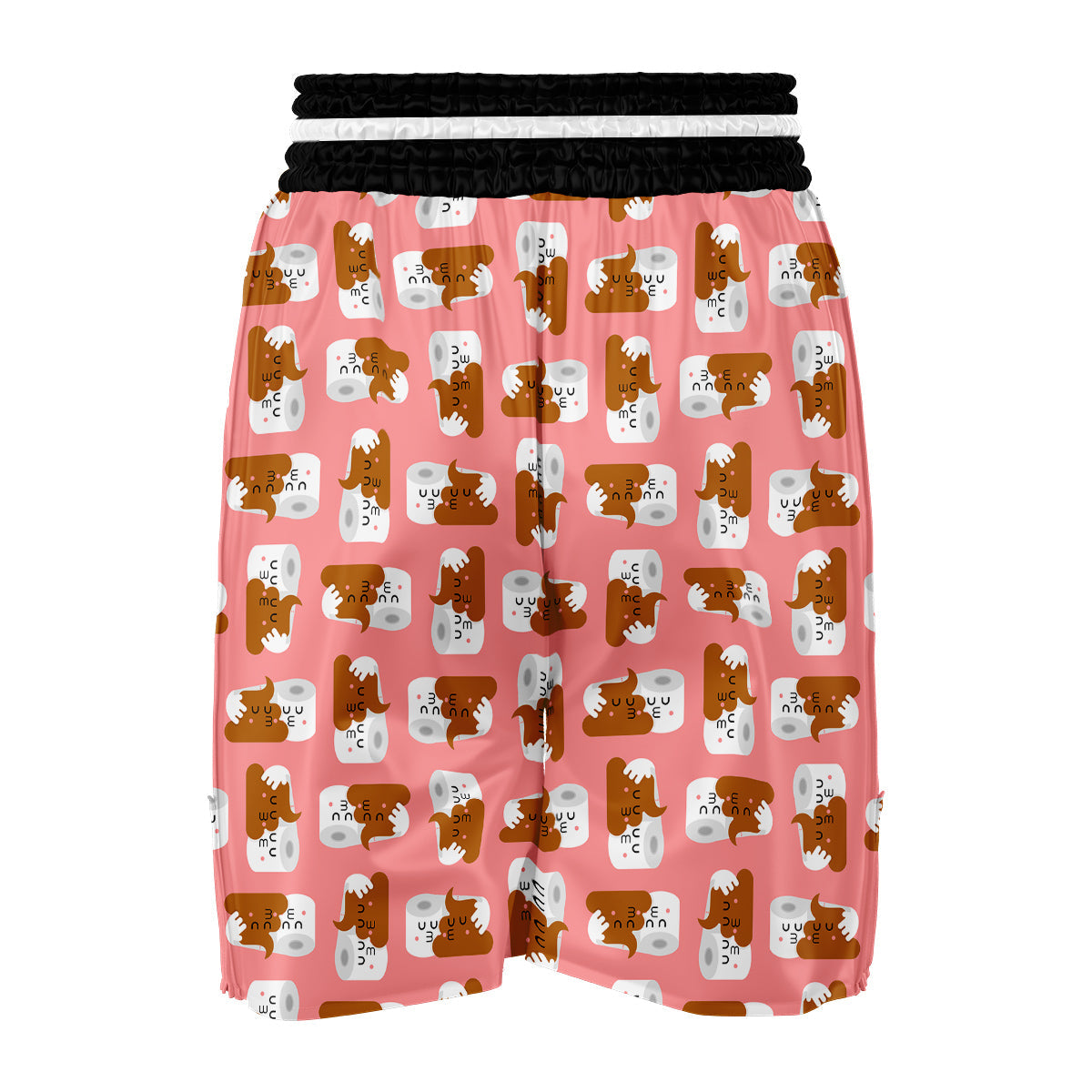 Print Pattern Emoji Poop Boxing Shorts-grizzshop