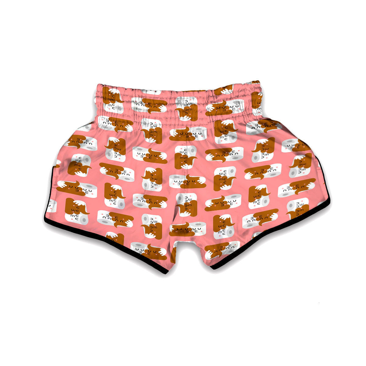 Print Pattern Emoji Poop Muay Thai Boxing Shorts-grizzshop