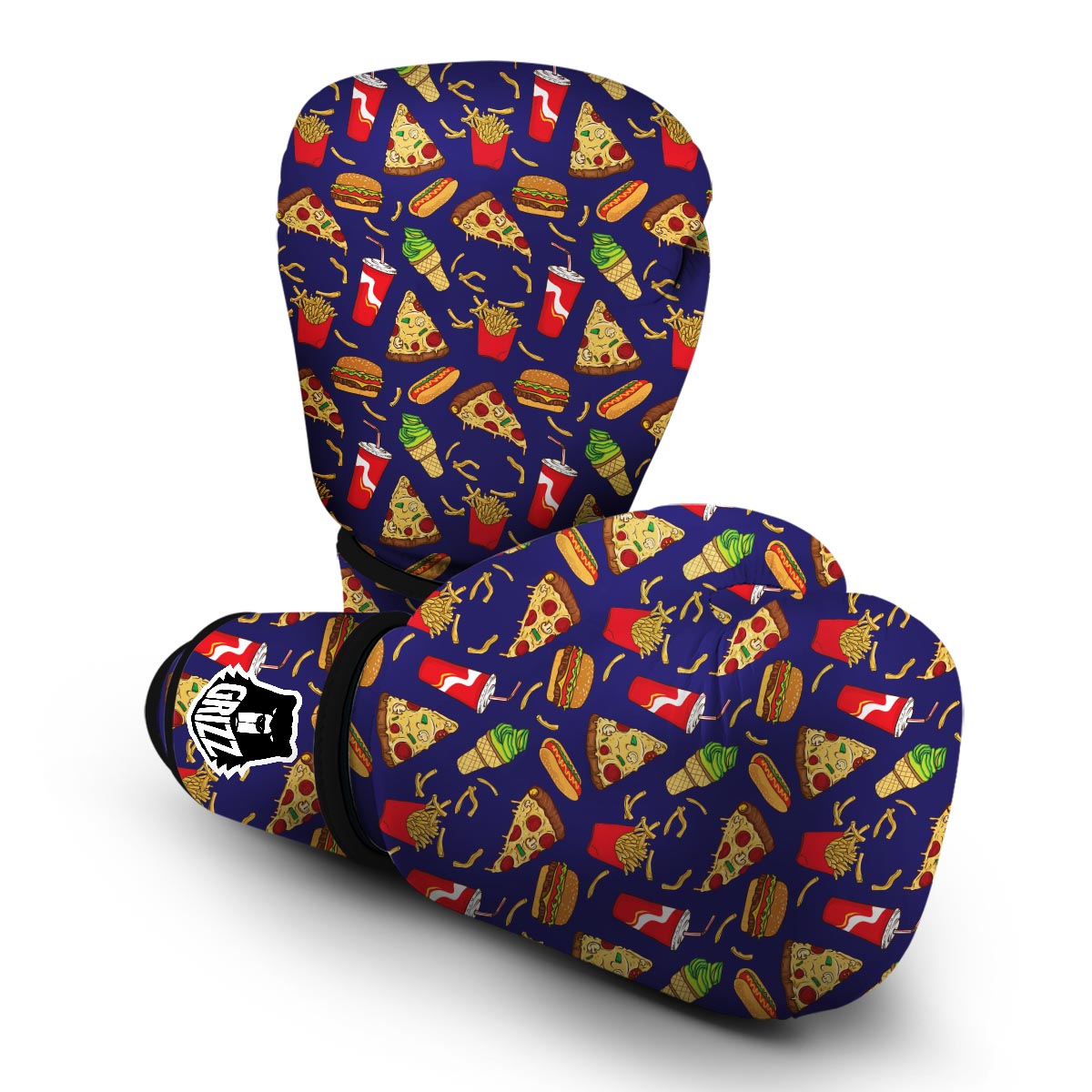 Print Pattern Fastfood Boxing Gloves-grizzshop