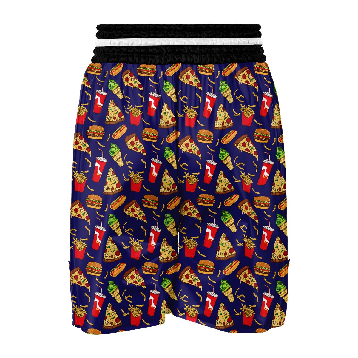 Print Pattern Fastfood Boxing Shorts-grizzshop