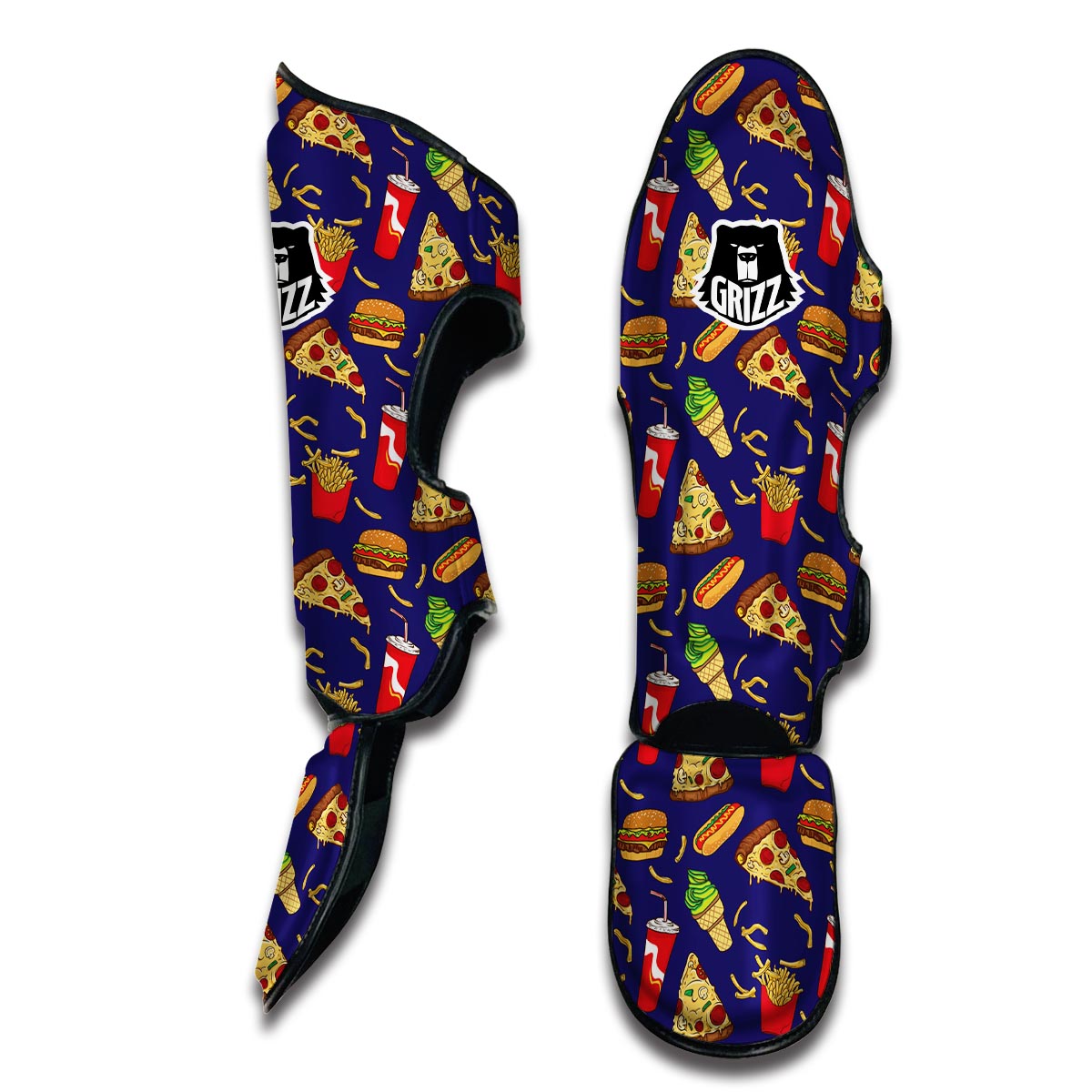 Print Pattern Fastfood Muay Thai Shin Guards-grizzshop