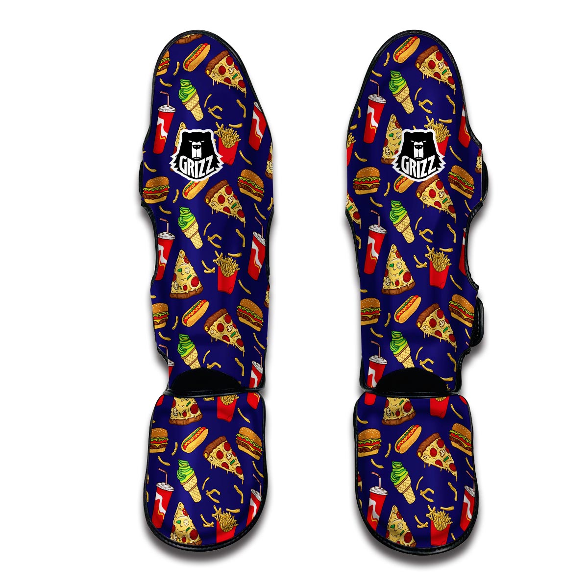 Print Pattern Fastfood Muay Thai Shin Guards-grizzshop