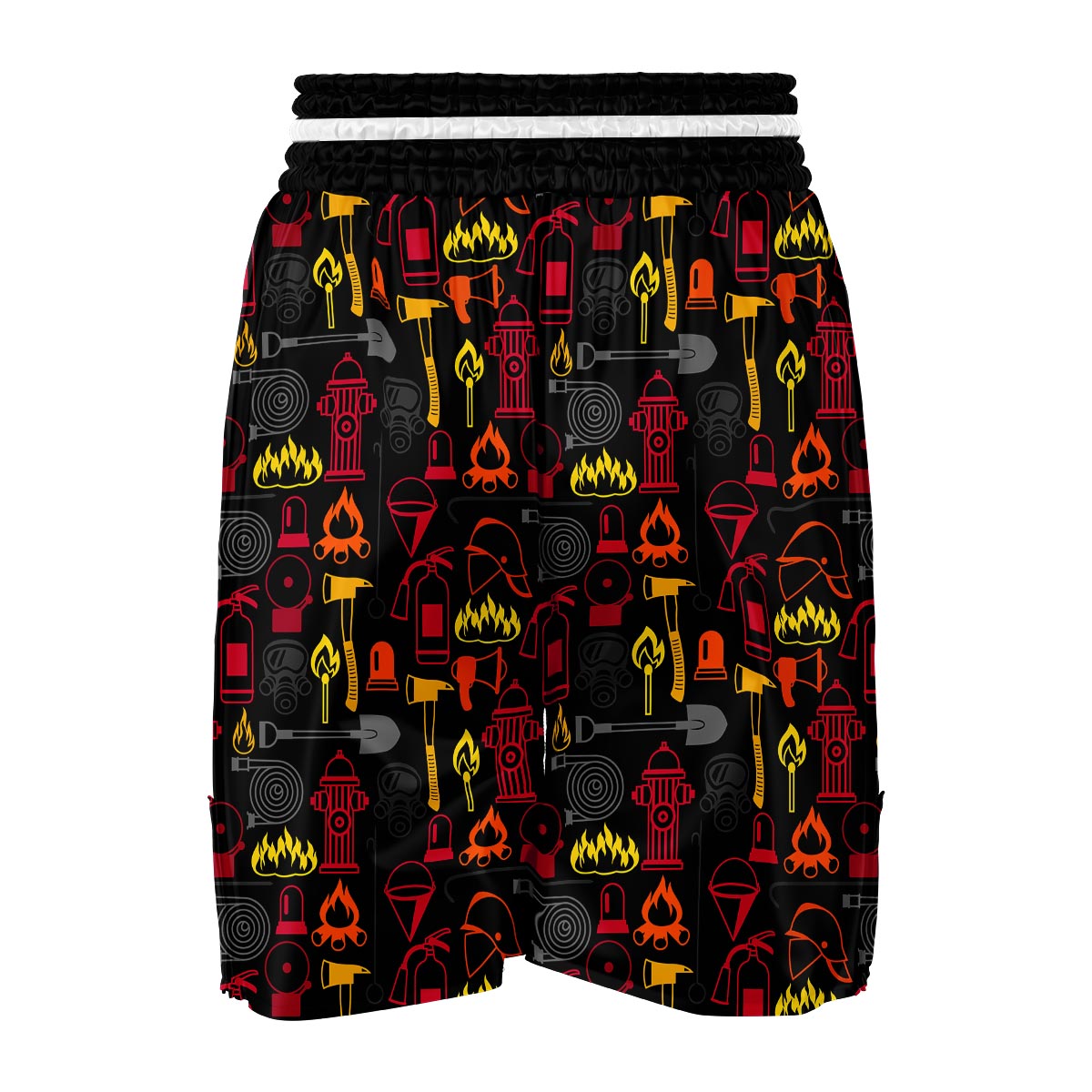 Print Pattern Firefighter Boxing Shorts-grizzshop