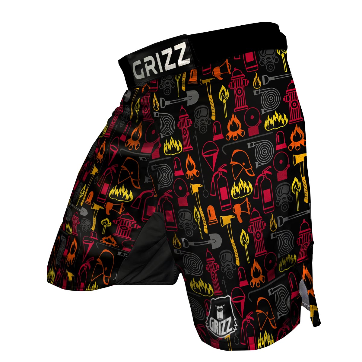 Print Pattern Firefighter MMA Shorts-grizzshop
