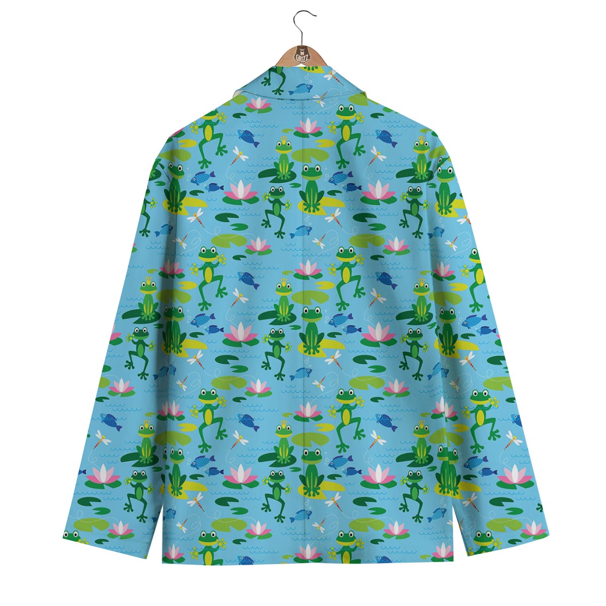 Print Pattern Frog Men's Blazer-grizzshop