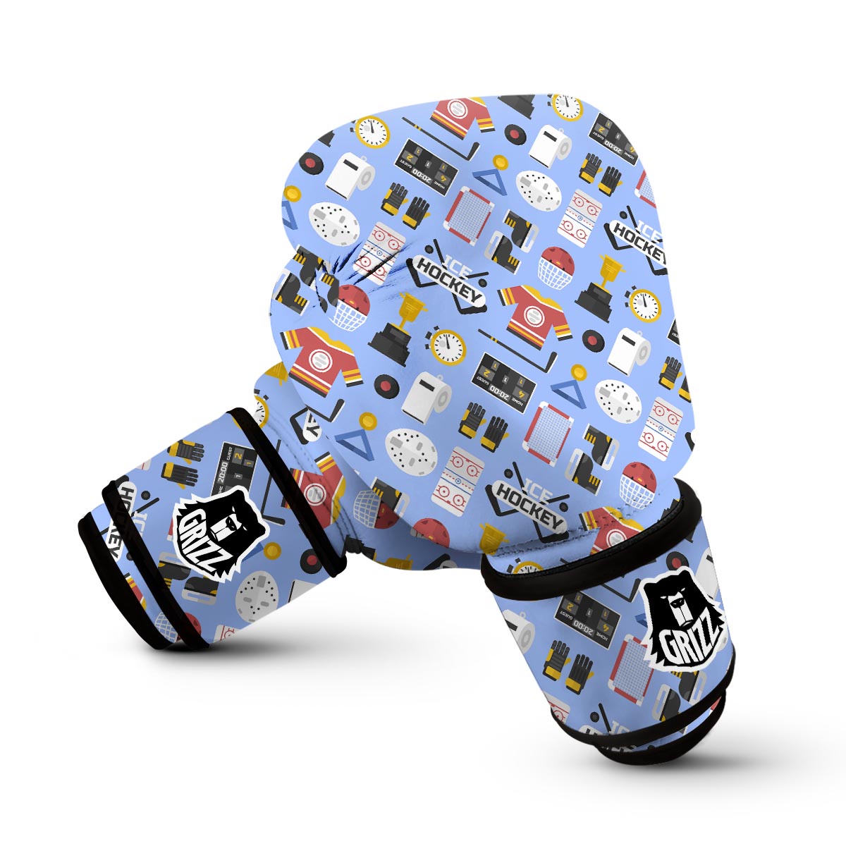 Print Pattern Hockey Boxing Gloves-grizzshop