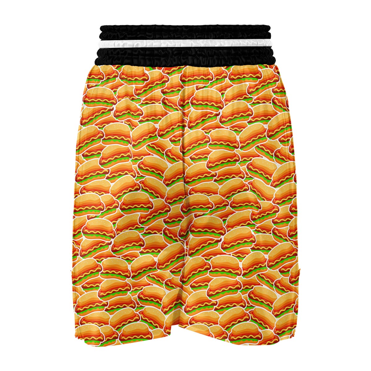 Print Pattern Hot Dog Boxing Shorts-grizzshop