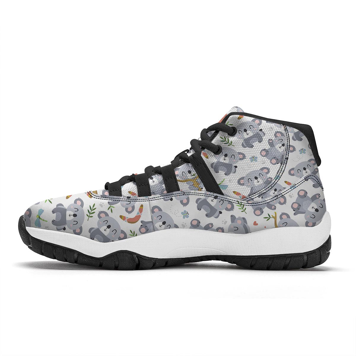 Print Pattern Koala Black Bball Shoes-grizzshop
